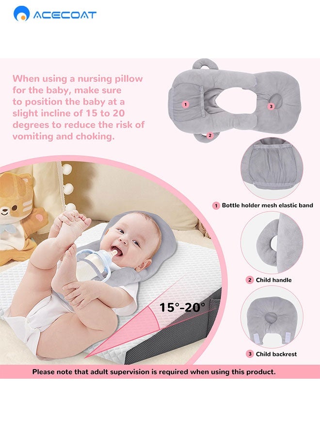 ACECOAT Adjustable Baby Bottle Holder for Self Feeding, Baby Self Feeding Cushion and Propper for Baby Bottle - Image 3